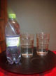 bottle and two glasses bottle and two glasses